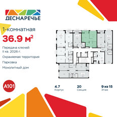 Квартира 36,9 м², 1-комнатная - изображение 4