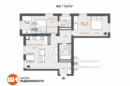 Квартира 76,5 м², 3-комнатная - изображение 1