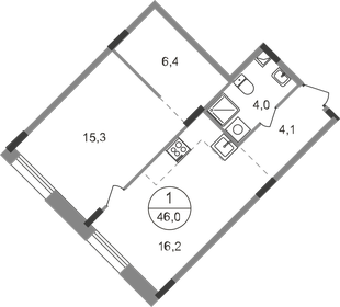 22 м², 1-комнатная квартира 3 850 000 ₽ - изображение 86