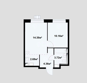 Квартира 35,3 м², 2-комнатная - изображение 1