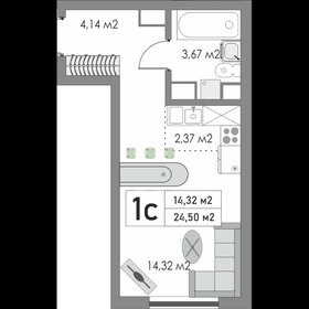 Квартира 24 м², 1-комнатная - изображение 1