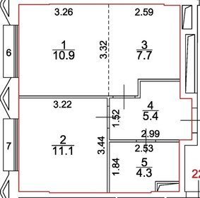 Квартира 40 м², 1-комнатная - изображение 1