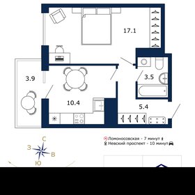 Квартира 36,7 м², 1-комнатная - изображение 1