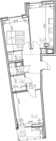 Квартира 53,3 м², 2-комнатная - изображение 1