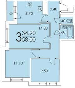 55,6 м², 2-комнатная квартира 8 199 999 ₽ - изображение 31