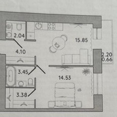 Квартира 44 м², 1-комнатная - изображение 2