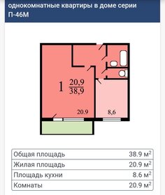 37,6 м², 1-комнатная квартира 9 600 000 ₽ - изображение 52