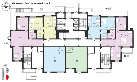 Квартира 68,4 м², 1-комнатная - изображение 2