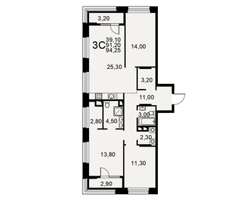 92,9 м², 3-комнатная квартира 12 355 700 ₽ - изображение 13