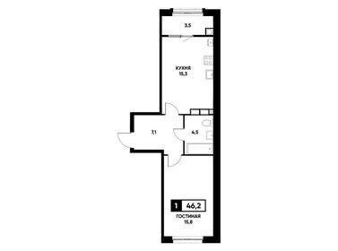 45,7 м², 1-комнатная квартира 4 680 000 ₽ - изображение 72