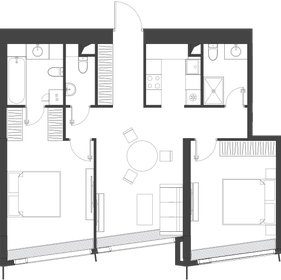 77,4 м², 2-комнатные апартаменты 56 990 000 ₽ - изображение 76