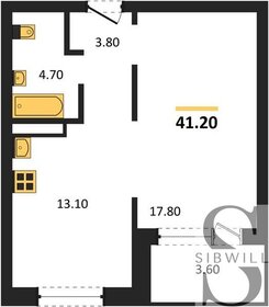 41,7 м², 1-комнатная квартира 6 160 000 ₽ - изображение 62