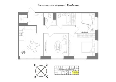 Квартира 71,1 м², 3-комнатная - изображение 2