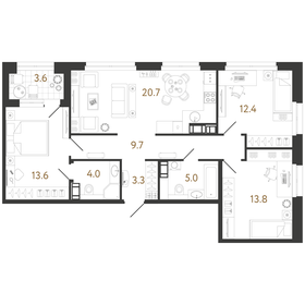 96,3 м², 3-комнатная квартира 23 600 000 ₽ - изображение 97