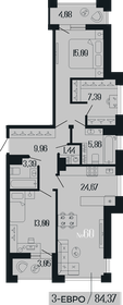 118,8 м², 3-комнатная квартира 76 400 000 ₽ - изображение 117