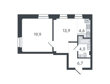 Квартира 49,6 м², 2-комнатная - изображение 1