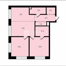 Квартира 60,4 м², 2-комнатная - изображение 1
