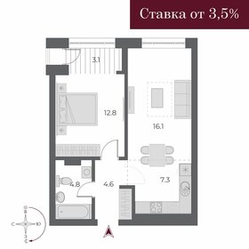 45 м², квартира-студия 8 860 000 ₽ - изображение 127