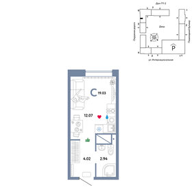 Квартира 19 м², студия - изображение 1