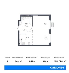 35,3 м², 2-комнатная квартира 6 290 000 ₽ - изображение 64
