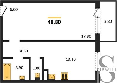 55 м², 1-комнатная квартира 6 000 000 ₽ - изображение 111