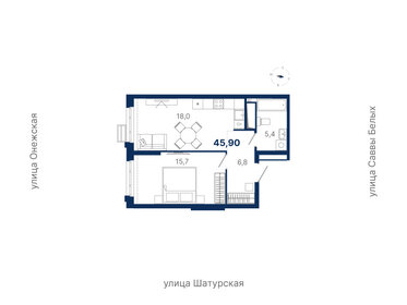 Квартира 45,9 м², 1-комнатная - изображение 1