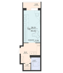 32,9 м², 1-комнатная квартира 3 250 000 ₽ - изображение 63