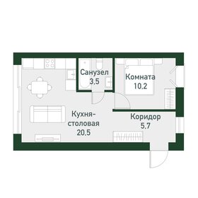 41 м², 2-комнатная квартира 4 800 000 ₽ - изображение 28