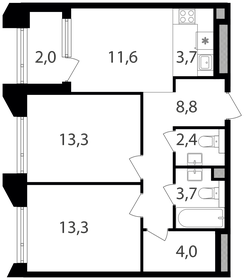 59 м², 2-комнатная квартира 20 550 000 ₽ - изображение 75