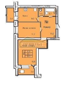 64,3 м², 2-комнатная квартира 5 990 000 ₽ - изображение 62