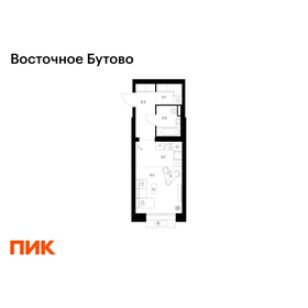 Квартира 28,3 м², студия - изображение 1