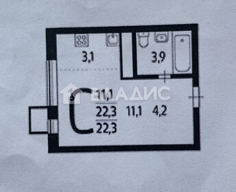 Квартира 22,7 м², студия - изображение 1