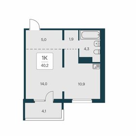 Квартира 40,2 м², 1-комнатная - изображение 1
