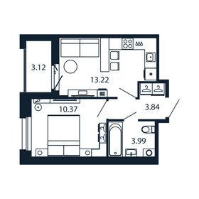 Квартира 33 м², 1-комнатная - изображение 1