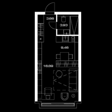 Квартира 33,7 м², студия - изображение 2