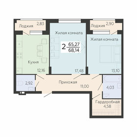 62,7 м², 2-комнатная квартира 7 333 560 ₽ - изображение 16