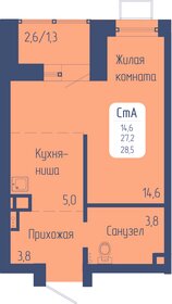 27,4 м², квартира-студия 4 932 000 ₽ - изображение 18