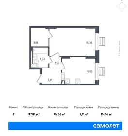 43 м², 1-комнатная квартира 7 600 000 ₽ - изображение 11