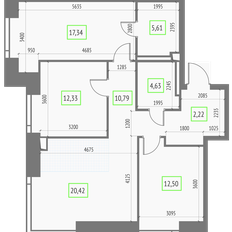 Квартира 85,8 м², 3-комнатная - изображение 2