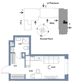 Квартира 26 м², студия - изображение 1