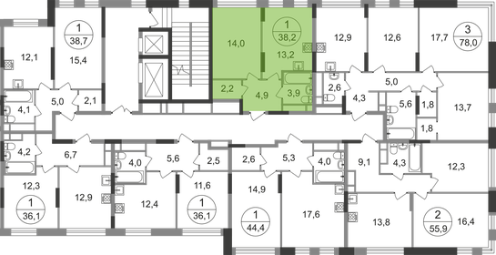 41,8 м², 1-комнатные апартаменты 8 650 000 ₽ - изображение 61