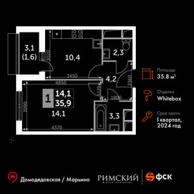 42,3 м², 1-комнатная квартира 7 400 000 ₽ - изображение 116