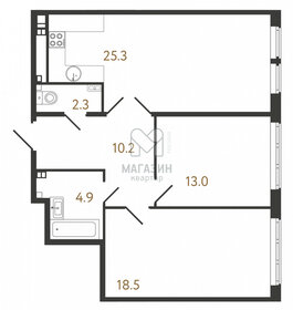 Квартира 74,2 м², 2-комнатная - изображение 1