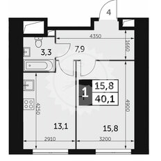 Квартира 40,1 м², 1-комнатная - изображение 1