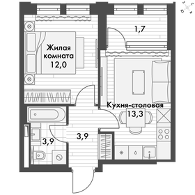 38,9 м², 1-комнатная квартира 12 197 756 ₽ - изображение 9