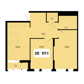 57,1 м², 2-комнатная квартира 6 680 700 ₽ - изображение 78