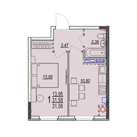 Квартира 31,6 м², 1-комнатная - изображение 1