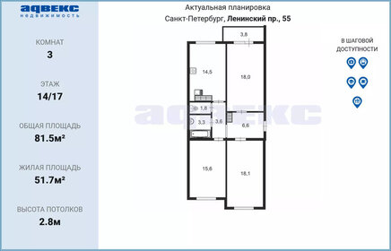 71,4 м², 3-комнатная квартира 12 200 000 ₽ - изображение 32