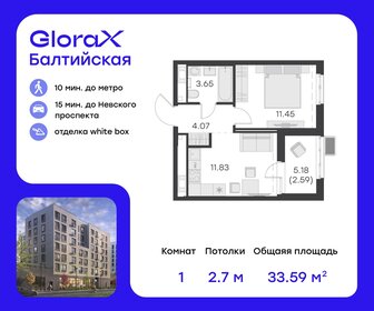 63 м², 3-комнатная квартира 9 600 000 ₽ - изображение 112