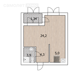 Квартира 39,1 м², 1-комнатная - изображение 1